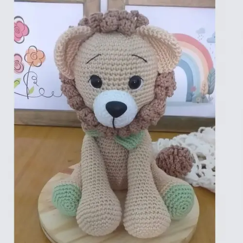 Leão Fred Amigurumi Safari Personalizado