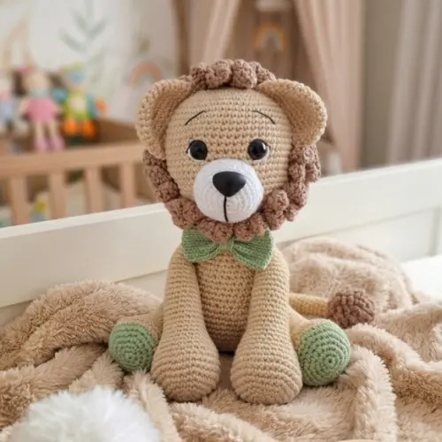 Leão Fred Amigurumi Safari Personalizado