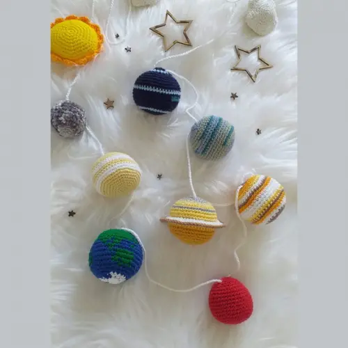 Móbile de Berço Amigurumi Personalizado Astronauta