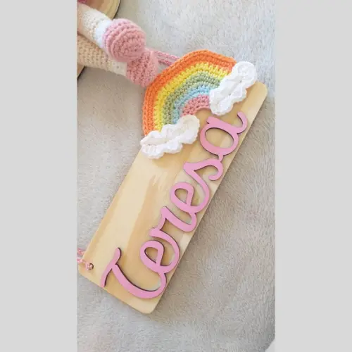 Porta Maternidade Personalizado Menina Amigurumi com Nome