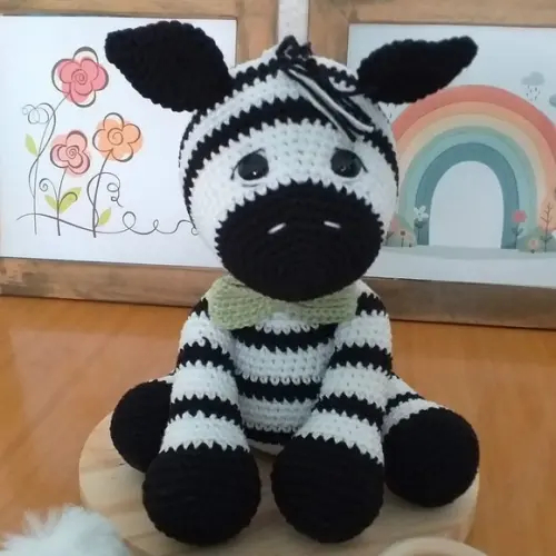 Zebra Zeke Amigurumi Safari Personalizado
