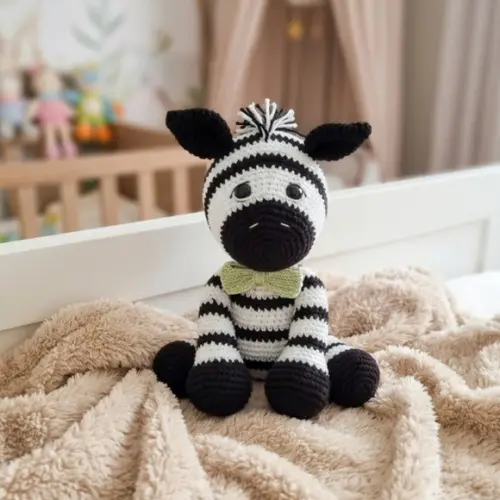 Zebra Zeke Amigurumi Safari Personalizado