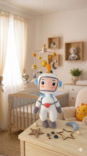 Astronauta Arthur Amigurumi Personalizado