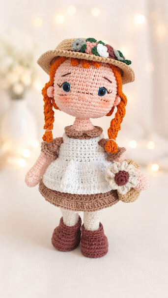 Boneca Anne Amigurumi