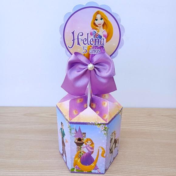 10 Centros de Mesa Enrolados Rapunzel Personalizados