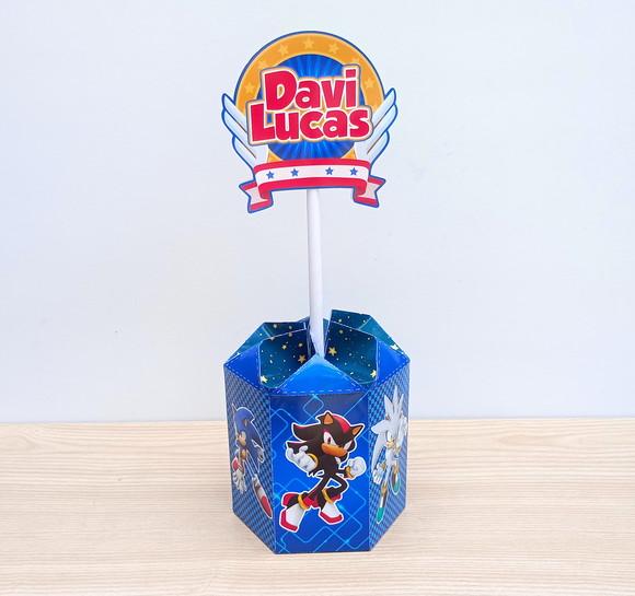 12 Centros de Mesa Sonic Personalizados