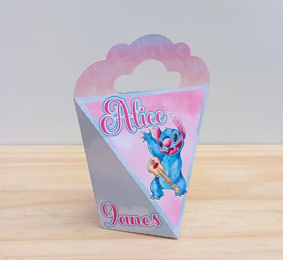 Caixa Coração Stitch e Angel Personalizado