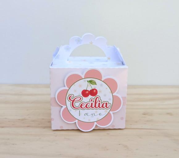 Caixa Lanchinho Cerejinha Personalizada