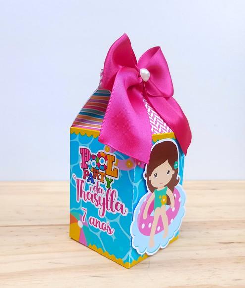 Caixa Milk Pool Party Personalizada Menina