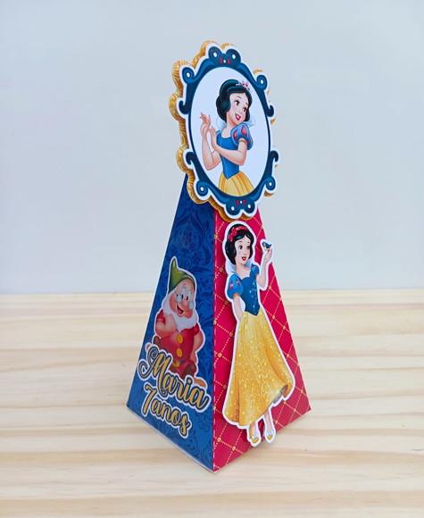 Caixa Pirâmide Branca de Neve Personalizada