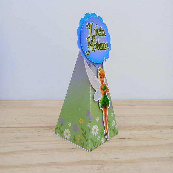 Caixa Pirâmide Cone Tinkerbell Disney Fadas Personalizada
