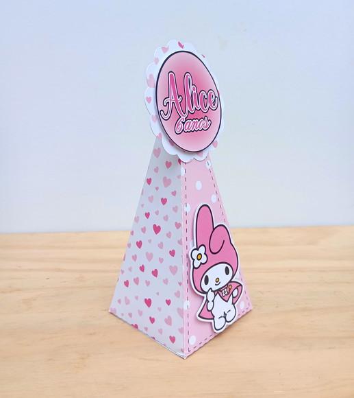 Caixa Pirâmide Hello Kitty - My Melody Personalizada