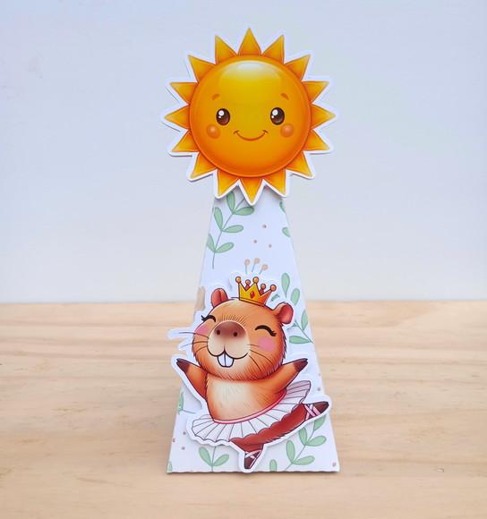 Caixa Pirâmide Tema Capivara Personalizada