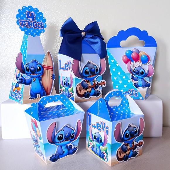 Kit 15 Caixas Personalizadas Stitch