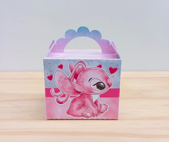 Kit 15 Caixas Stitch e Angel Personalizadas