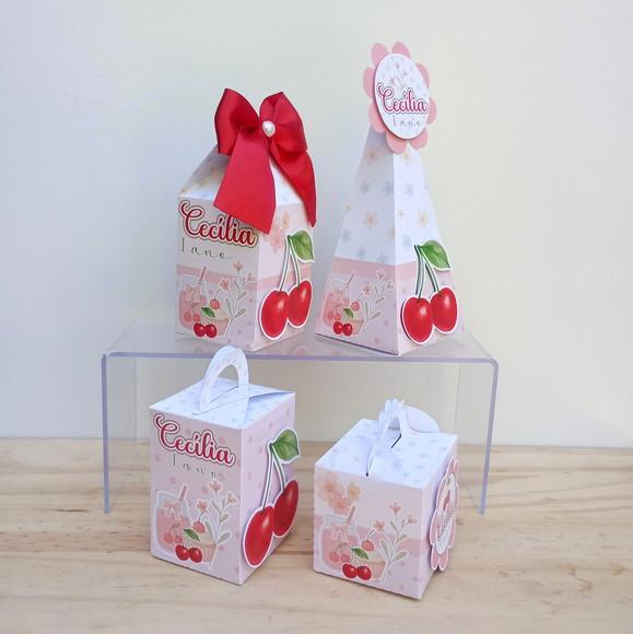 Kit 16 Caixas Cerejinha Personalizadas