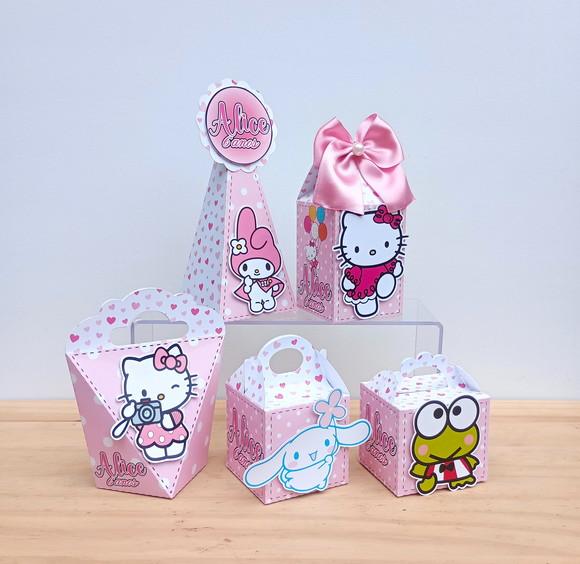 Kit 20 Caixas Hello Kitty Personalizadas