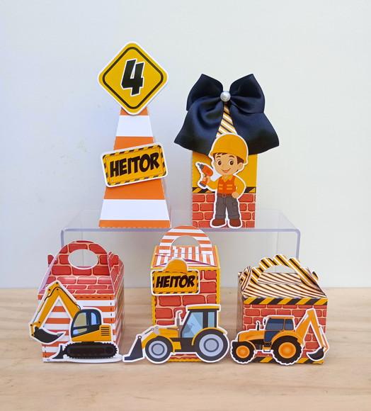 Kit 25 Caixas Construção Personalizadas