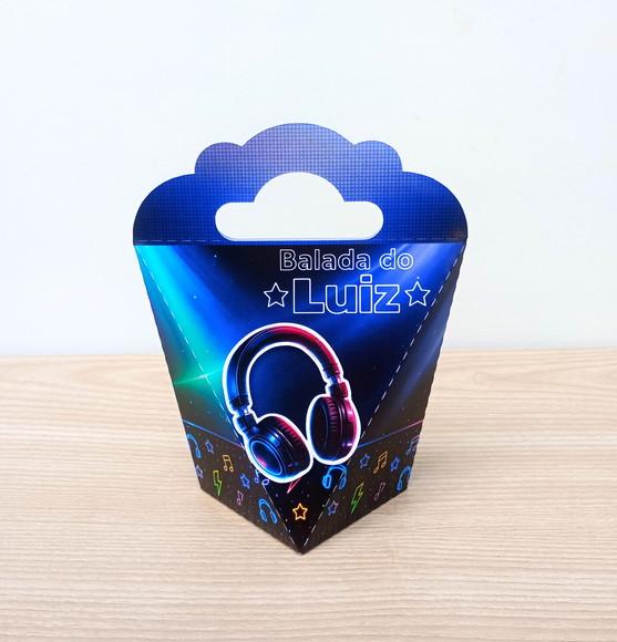 Kit 30 Caixas Balada Infantil Dj Neon Personalizadas