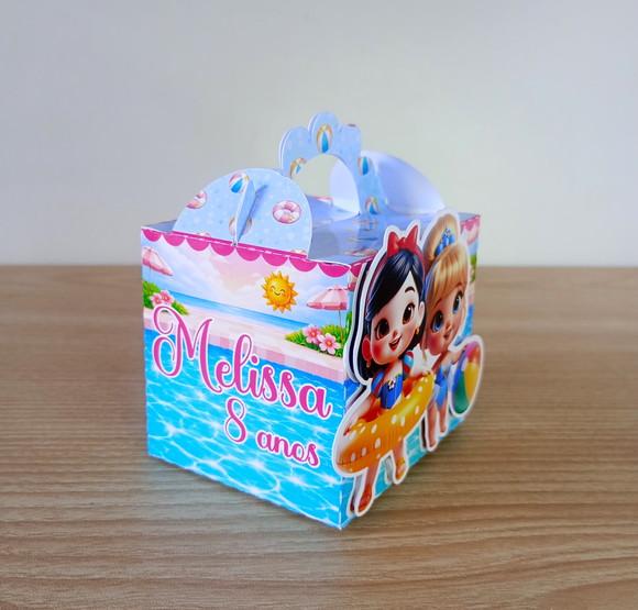 Kit 30 Caixas Princesas Disney Pool Party Personalizadas
