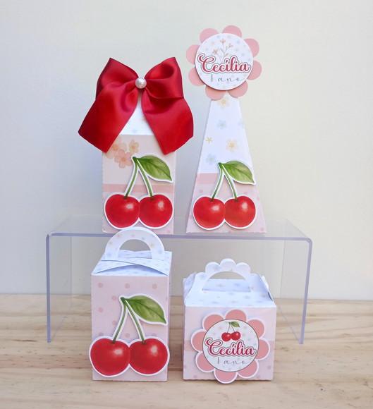 Kit 32 Caixas Cerejinha Personalizadas