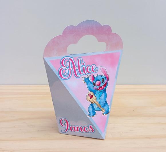 Kit 35 Caixas Stitch e Angel Personalizada