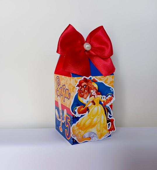 Kit 50 Caixas Personalizadas a Bela e a Fera