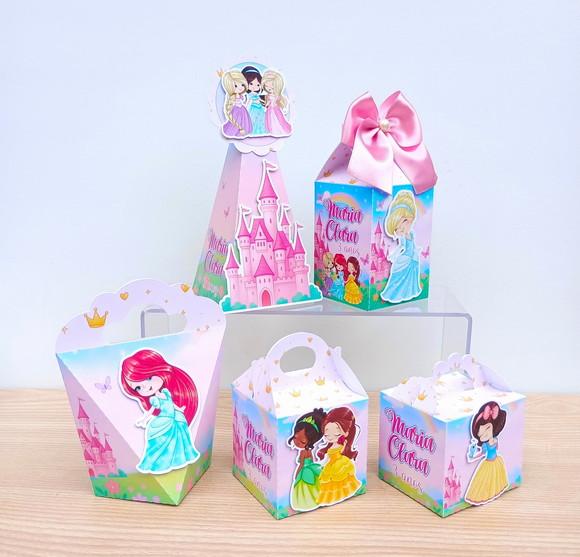 Kit 50 Caixas Princesas Disney Cute Personalizadas