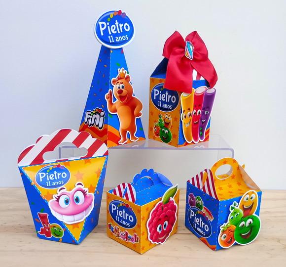 Kit 50 Caixas Personalizados Fini Menino