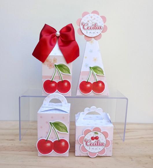 Kit 52 Caixas Cerejinha Personalizadas