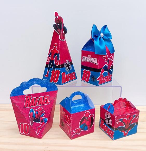 Kit Festa Homem Aranha 15 Caixas Personalizadas Infantil