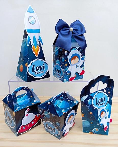 Kit Festa Astronauta Personalizadas- 50 Caixas