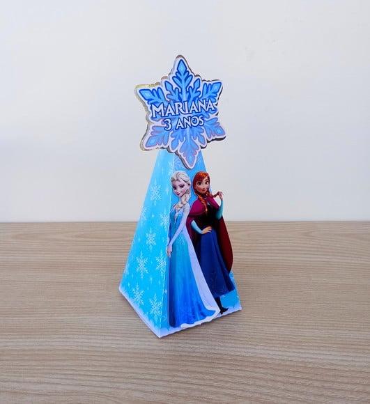 Lembrancinha Frozen Caixa Pirâmide Personalizada