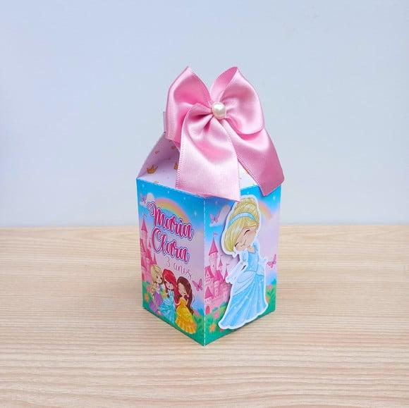Lembrancinha Caixa Milk Cinderela Princesas Cute