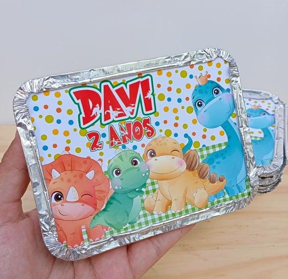 Marmita Personalizada Dino Baby Menino - Lembrancinha Dino