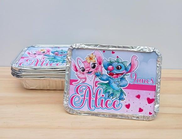 Marmita Personalizada Stitch e Angel- Lembrancinha Stitch