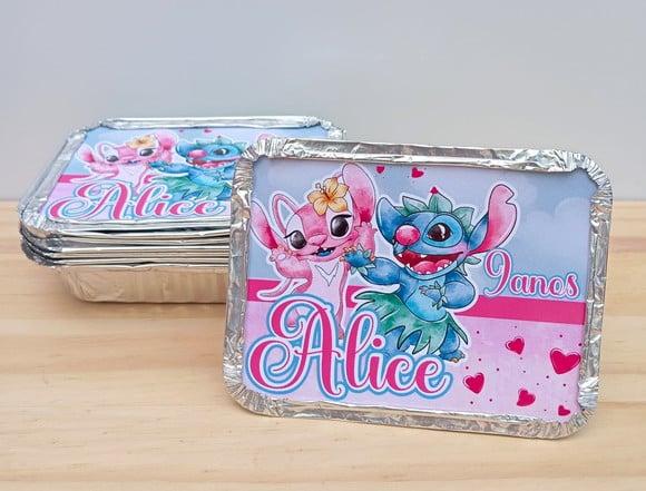 Marmita Personalizada Stitch e Angel- Lembrancinha Stitch