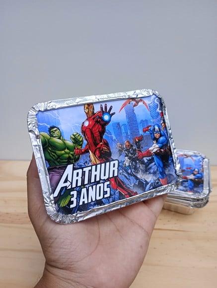 Marmita Personalizada Vingadores- Lembrancinha