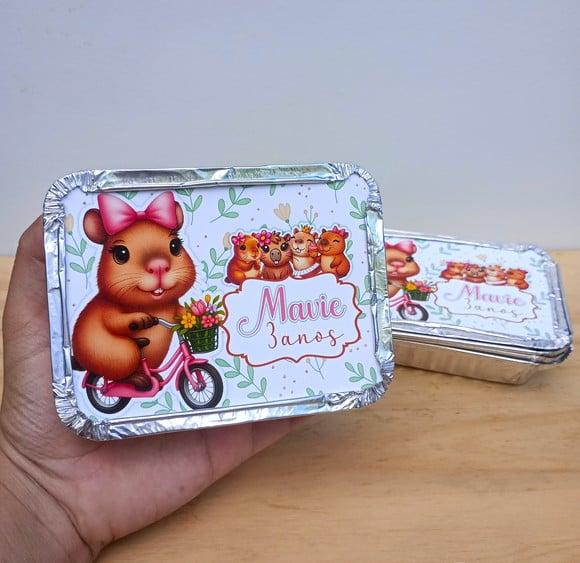Marmita Personalizada Tema Capivara- Lembrancinha Capivara