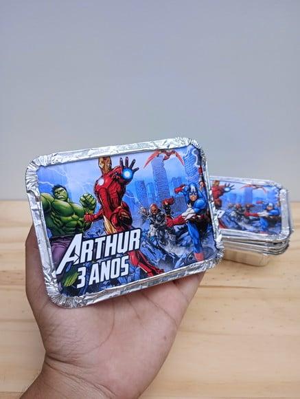 Marmita Personalizada Vingadores- Lembrancinha