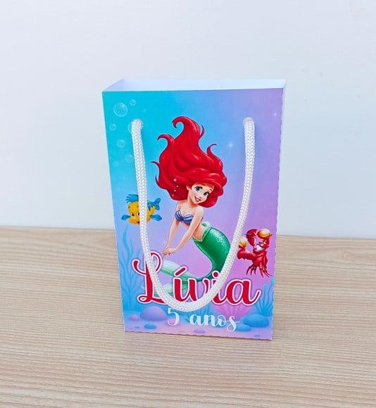 Sacolinha Ariel a Pequena Sereia Personalizadas P