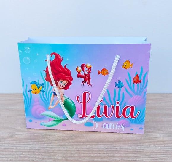 Sacolinha Ariel a Pequena Sereia Personalizadas m