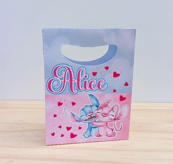 Sacolinha Personaliza Stitch e Angel