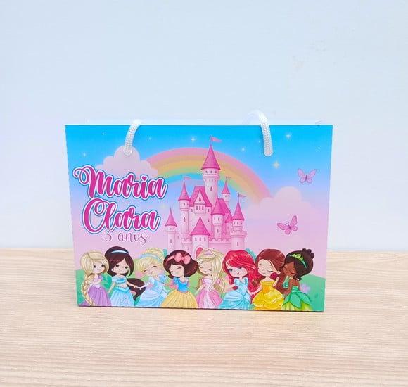 Sacolinha Princesas Disney Cute Personalizadas m