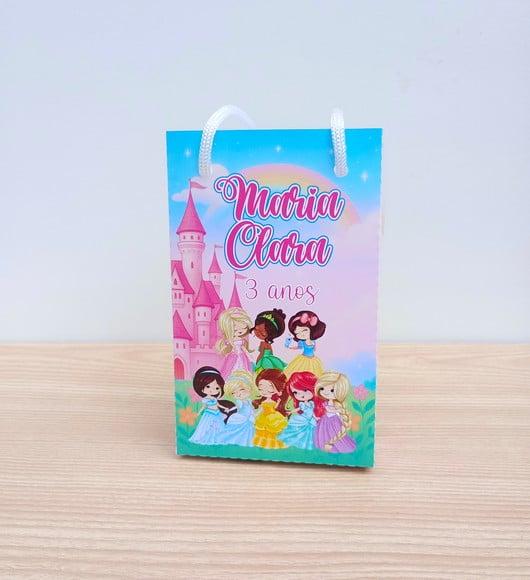 Sacolinha Princesas Disney Cute Personalizadas P
