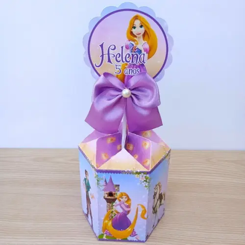 10 Centros de Mesa Enrolados Rapunzel Personalizados