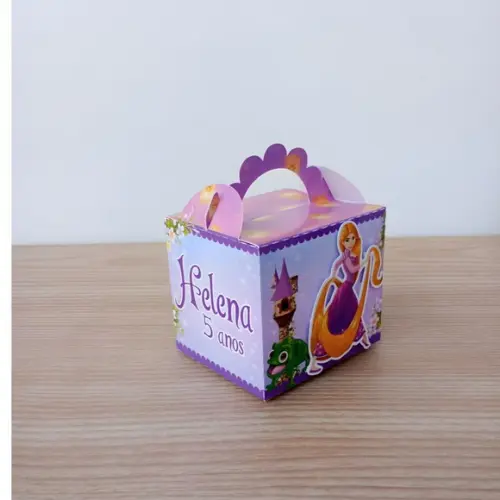 Caixa Lanchinho Enrolados Rapunzel Personalizadas