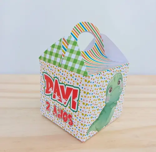 Caixa Lanchinho Dino Baby Menino Personalizada