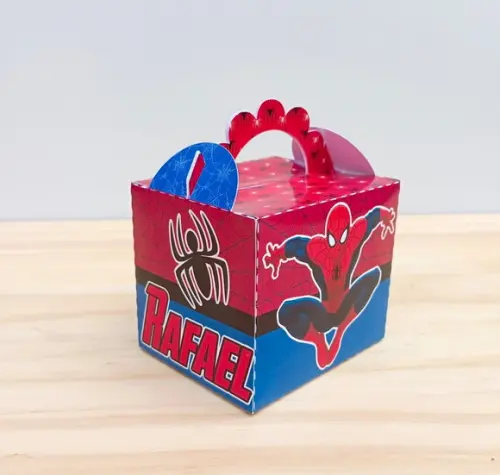 Caixa Lanchinho Homem Aranha Personalizada