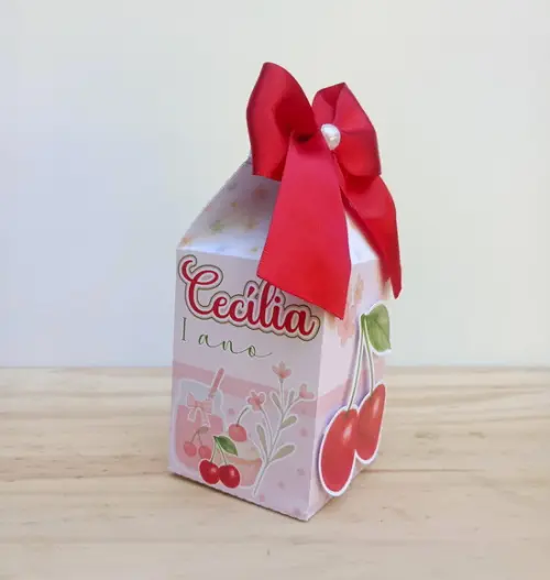 Caixa Milk Cerejinha Personalizada